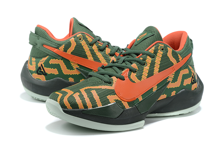 Nike Zoom Freak II Army Green Orange Shoes